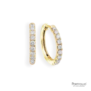 0.72ct Diamond Yellow Gold Earrings