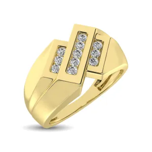 10K Yellow Gold 1/4 Ct.Tw. Diamond Mens Ring