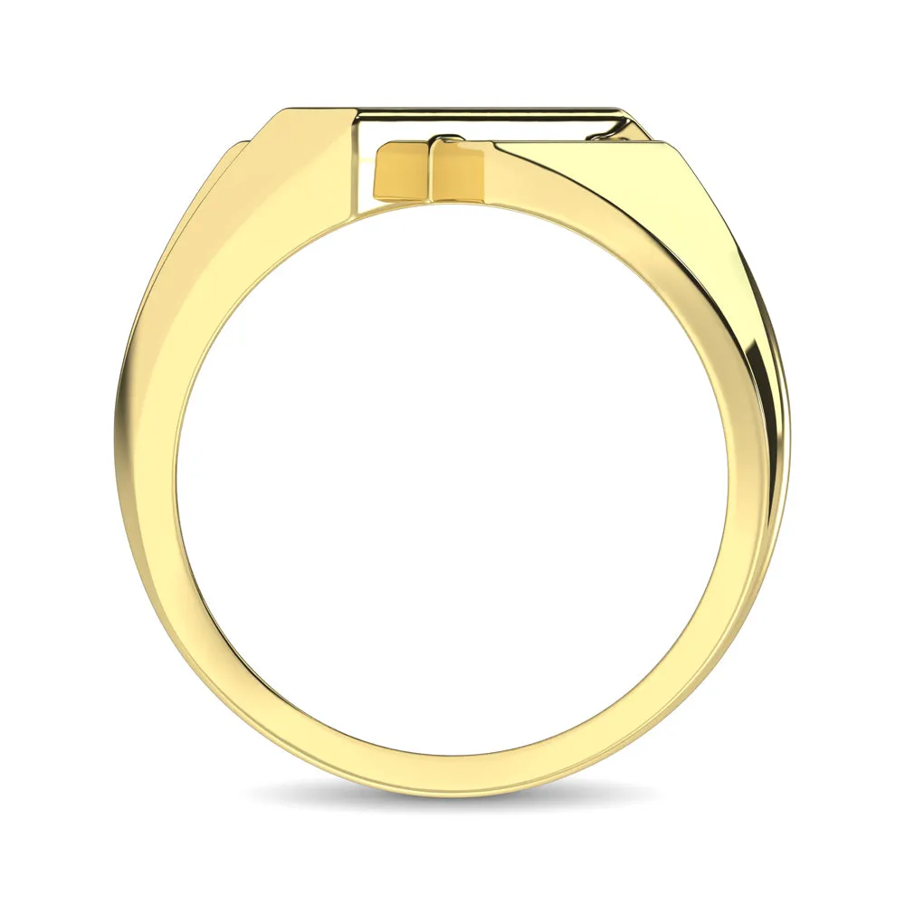 10K Yellow Gold 1/4 Ct.Tw. Diamond Mens Ring