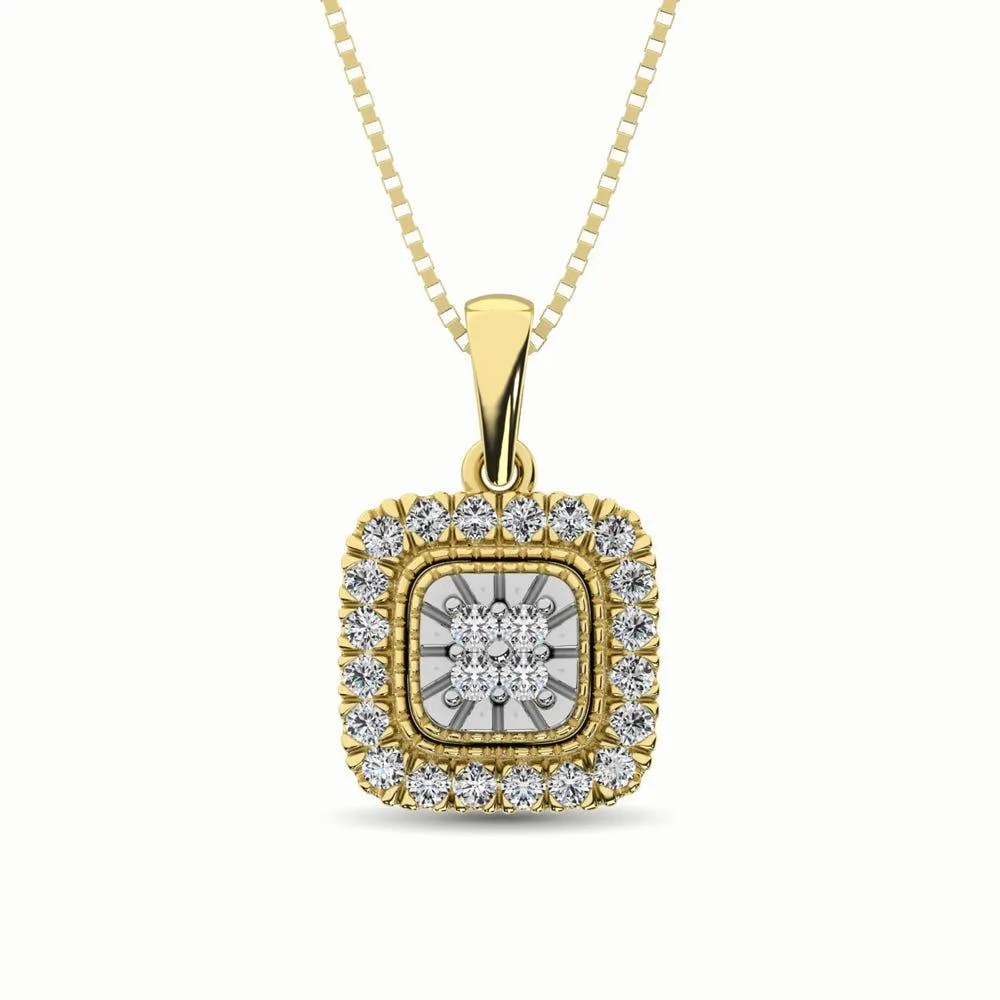 10K Yellow Gold 1/6 Ct.Tw. Diamond Pendant