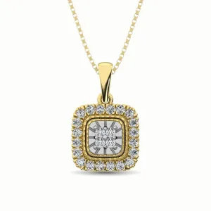 10K Yellow Gold 1/6 Ct.Tw. Diamond Pendant