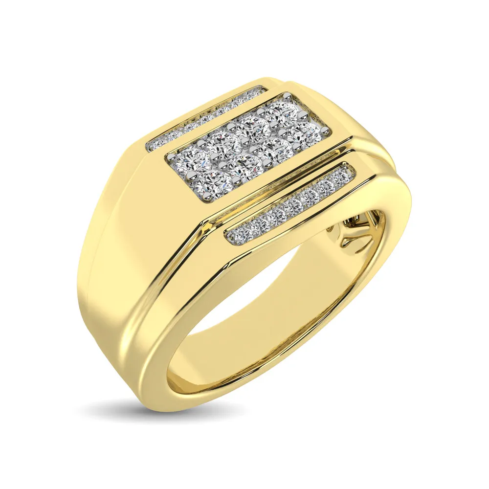 10K Yellow Gold 3/8 Ct.Tw. Diamond Gents Ring