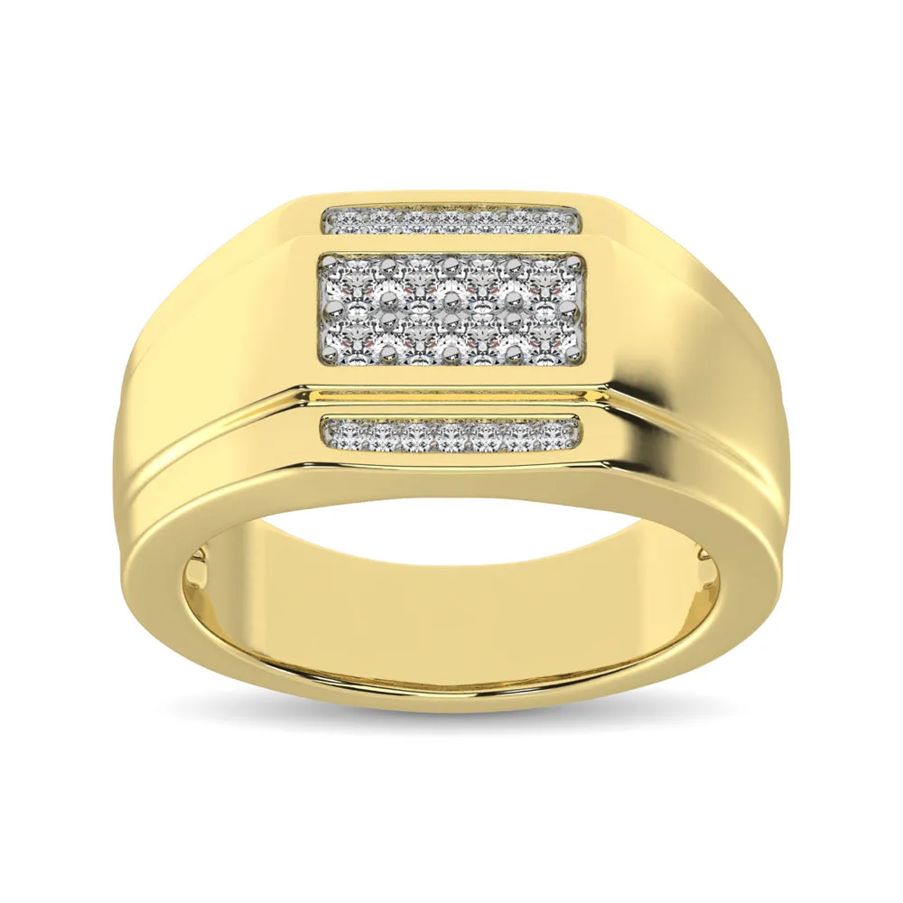 10K Yellow Gold 3/8 Ct.Tw. Diamond Gents Ring