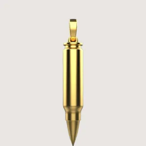 14k Gold Bullet Pendant