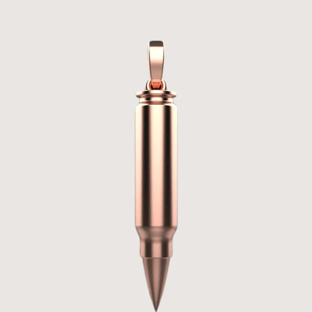 14k Gold Bullet Pendant