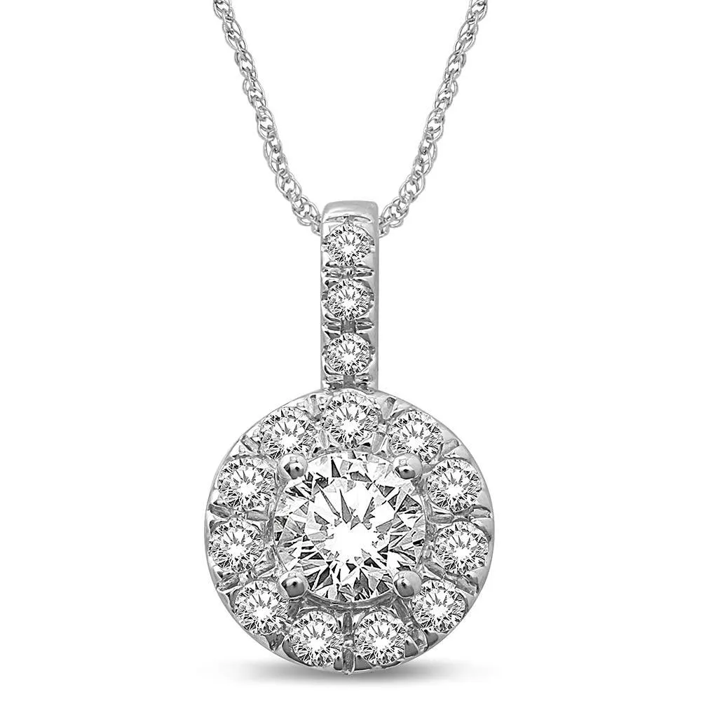 14K White Gold 1 1/2 Ct.Tw. Diamond Fashion Pendant