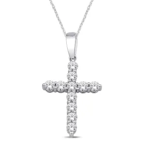 14K White Gold 1 Ct.Tw.Diamond Fashion Pendant