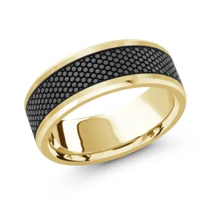 14K Yellow Gold Ring from the Noir Collection by Malo - MRDA-044-8Y