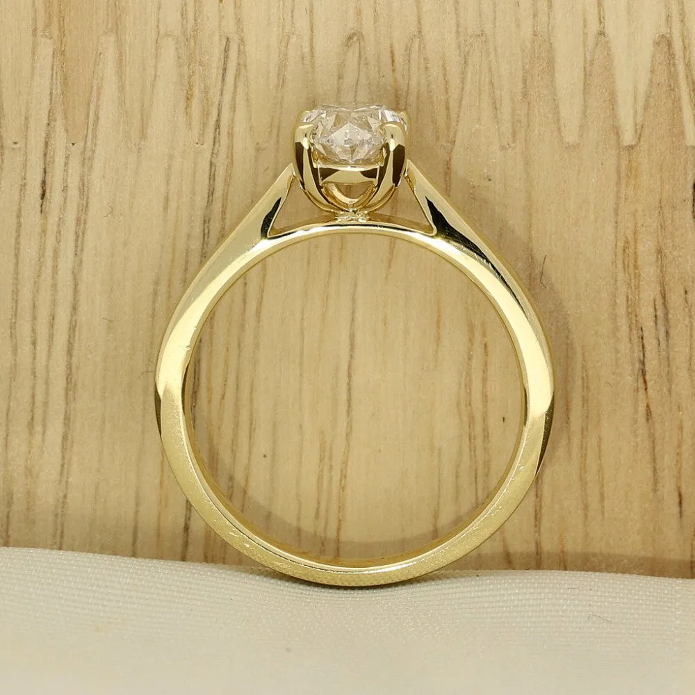 18ct Yellow Gold Certificated 1.20ct Oval Diamond Solitaire Ring