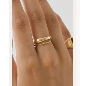 18K Gold-Filled Irregular Ring Set