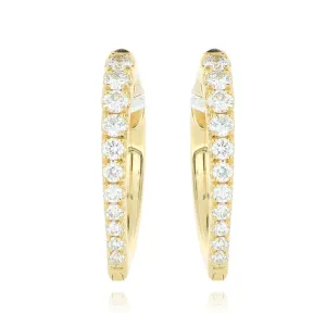 18k Yellow Gold Diamond Imperial Huggie Earrings