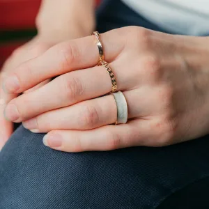 3 Piece Enamel Gold Adjustable Wide Band gold Cuff Ring Set