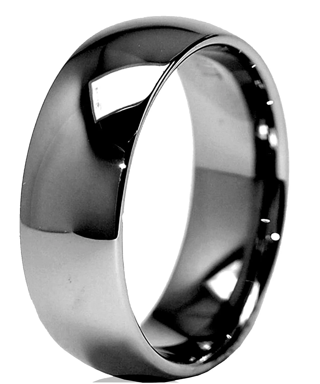 8MM Classic Dome Men's Tungsten Carbide Ring Wedding Band sizes 6 to 15