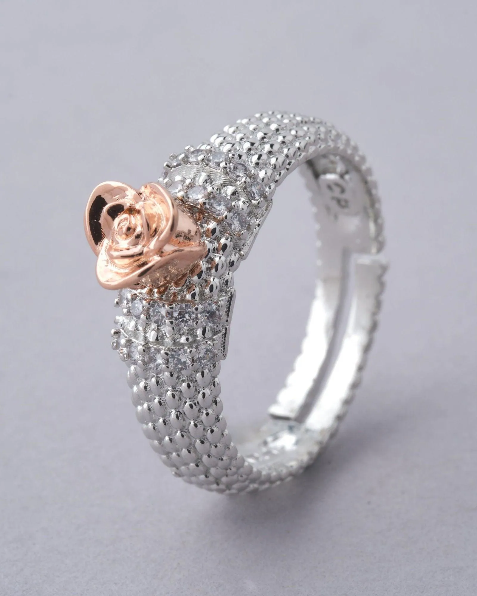 925 Sterling Silver Beautiful Rose Ring R01580