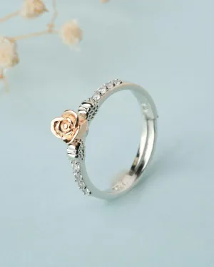 925 Sterling Silver Beautiful Rose Ring R01603