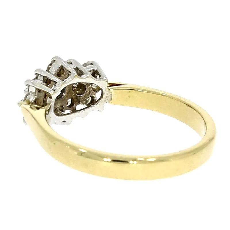 9ct Yellow Gold 0.50cts Brilliant Cut Diamond Cluster Ring