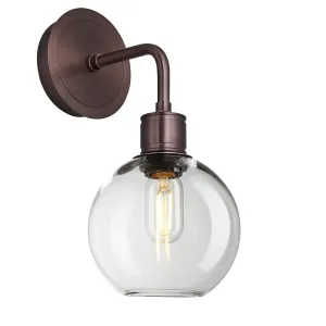 Albany Glass Globe Single Wall Light - 7 Inch - Clear