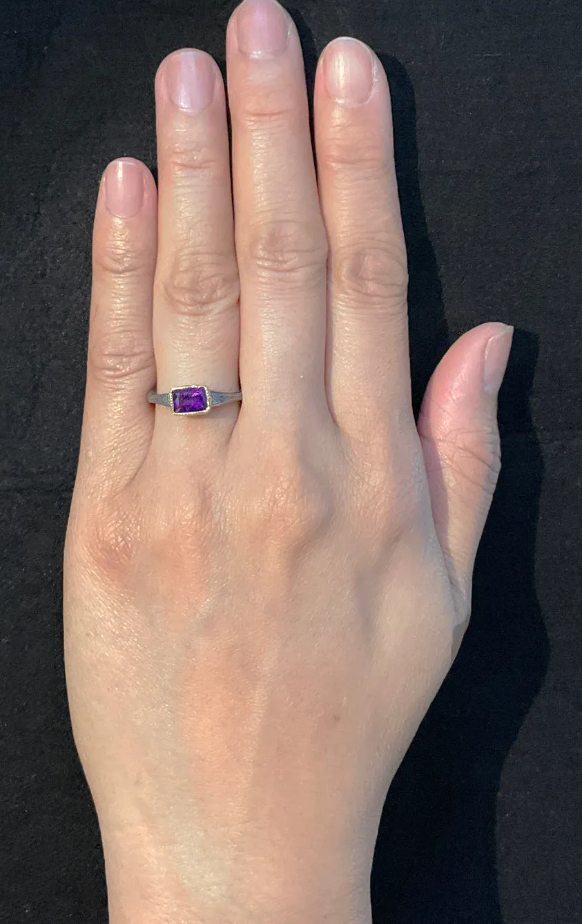 Amethyst Forged Ring