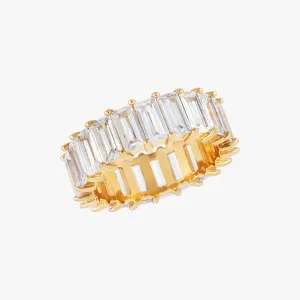 Baguette CZ Eternity Band Gold