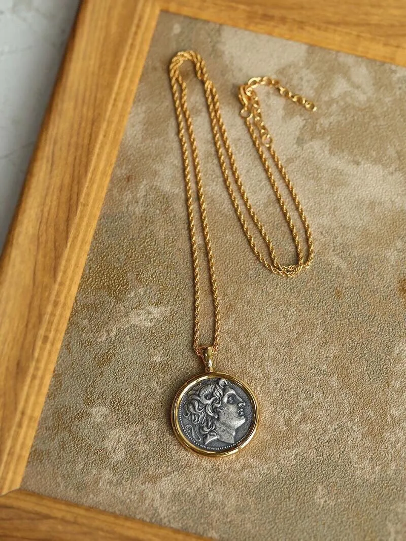 Classic Alexander Silver Coin Plus Necklace