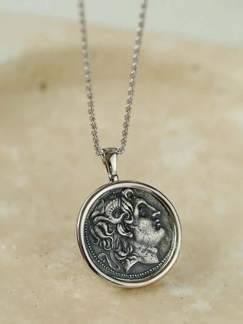 Classic Alexander Silver Coin Plus Necklace