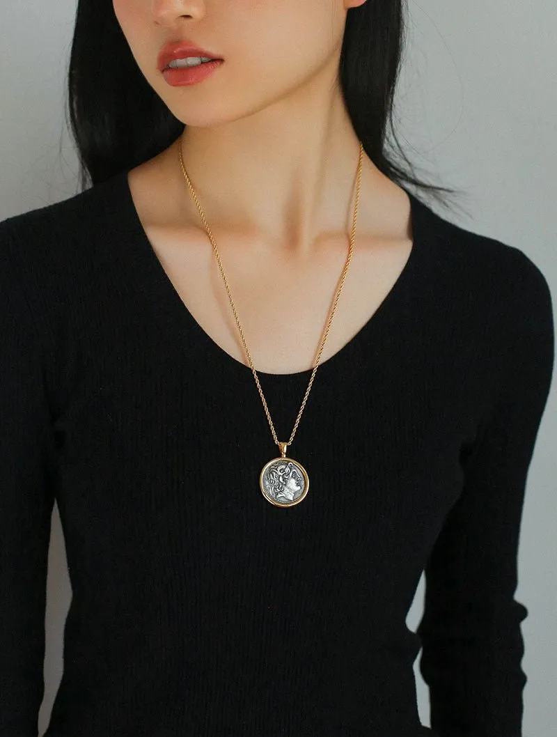 Classic Alexander Silver Coin Plus Necklace