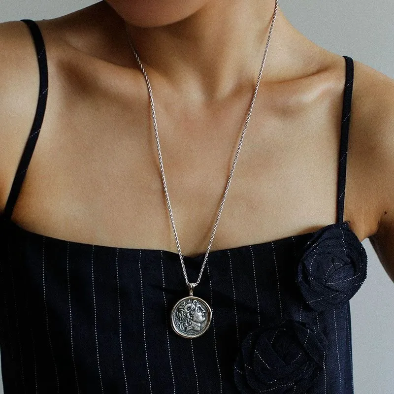 Classic Alexander Silver Coin Plus Necklace