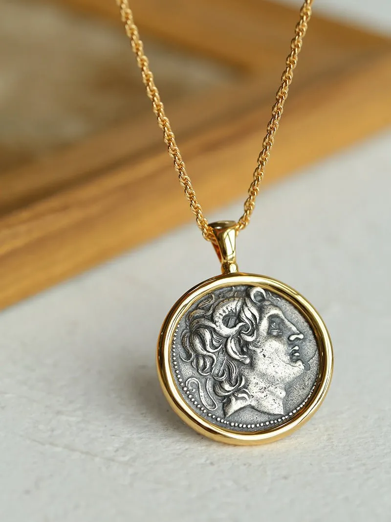 Classic Alexander Silver Coin Plus Necklace