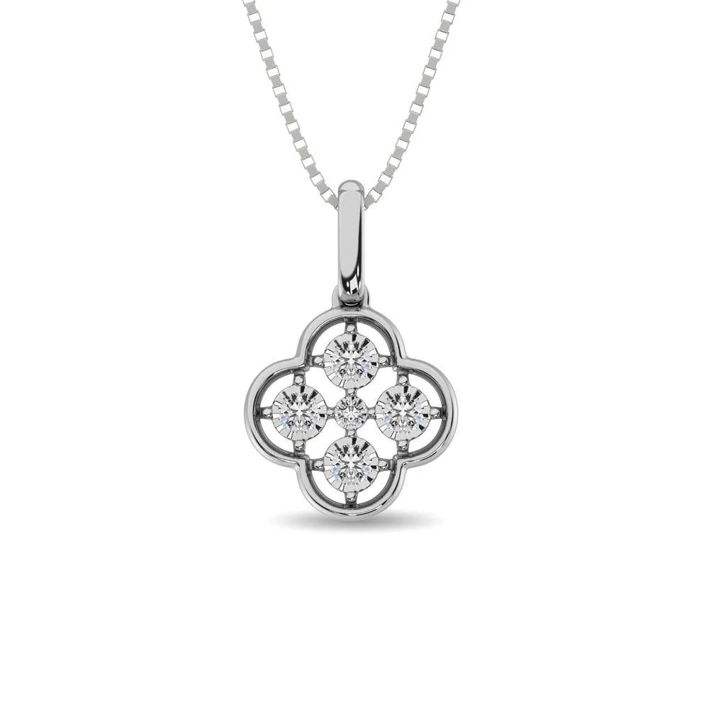 Diamond 1/10 ct tw Fashion Pendant in 10K White Gold