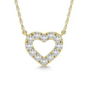 Diamond 1/20 Ct.Tw. Heart Pendant in 10K Yellow Gold