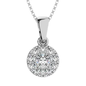 Diamond 1/4 Ct.Tw. Round Frame Pendant