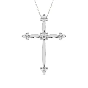 Diamond 1/5 Ct.Tw. Cross Pendant in Silver