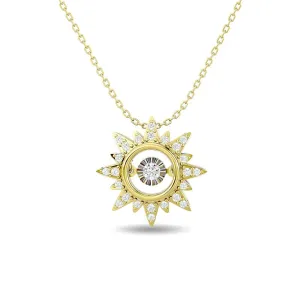 Diamond 1/6 ct tw Star Pendant in 10K Yellow Gold