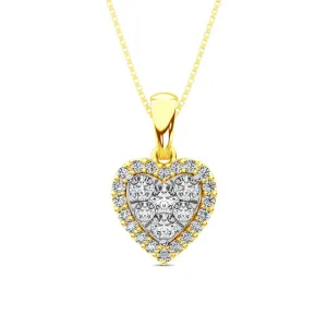 Diamond Fashion Pendant 1/2 ct tw Round Cut in 14K Yellow Gold