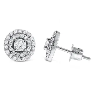 Diamond Stud Double Halo