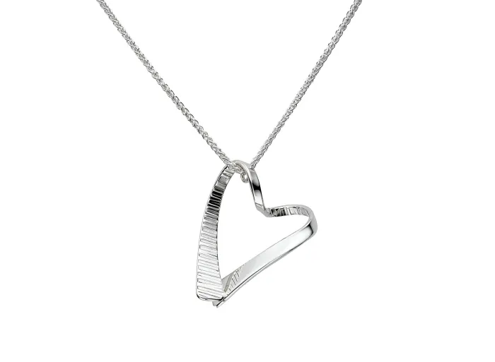 E. L. Designs Silver Cherish Heart Pendant PE40012