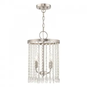 ELIZABETH 2 LIGHT MINI PENDANT, BRUSHED NICKEL