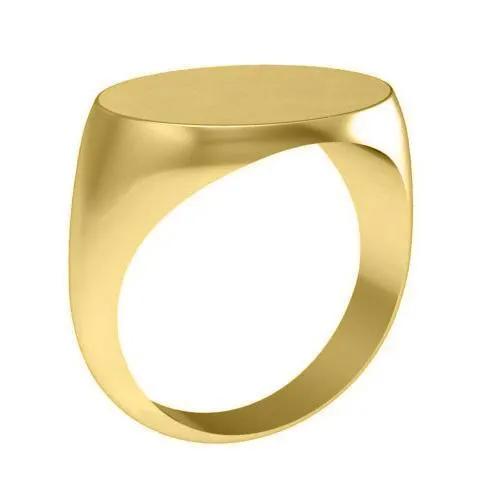 Elongated Oval Signet Ring - 18mm Wide