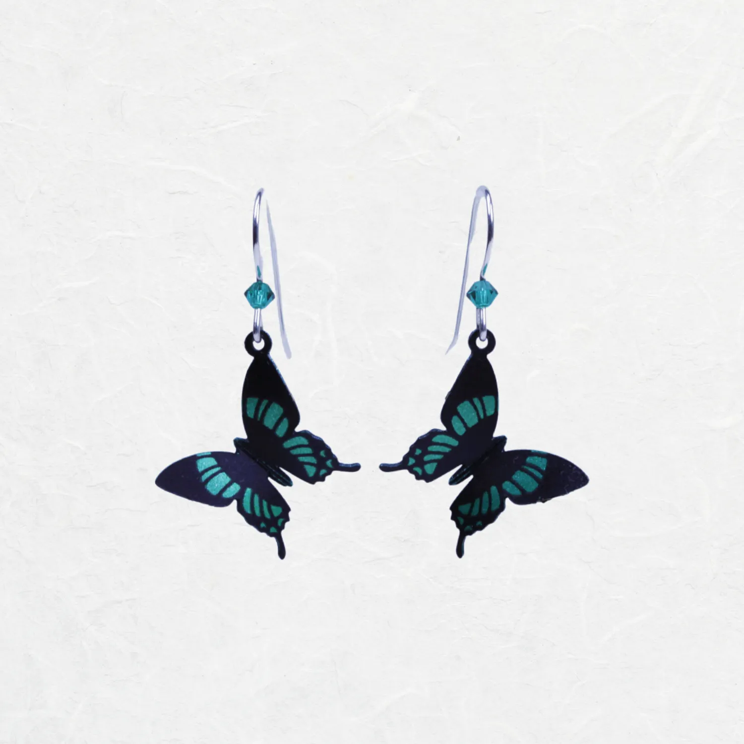 Emerald Butterfly Earrings