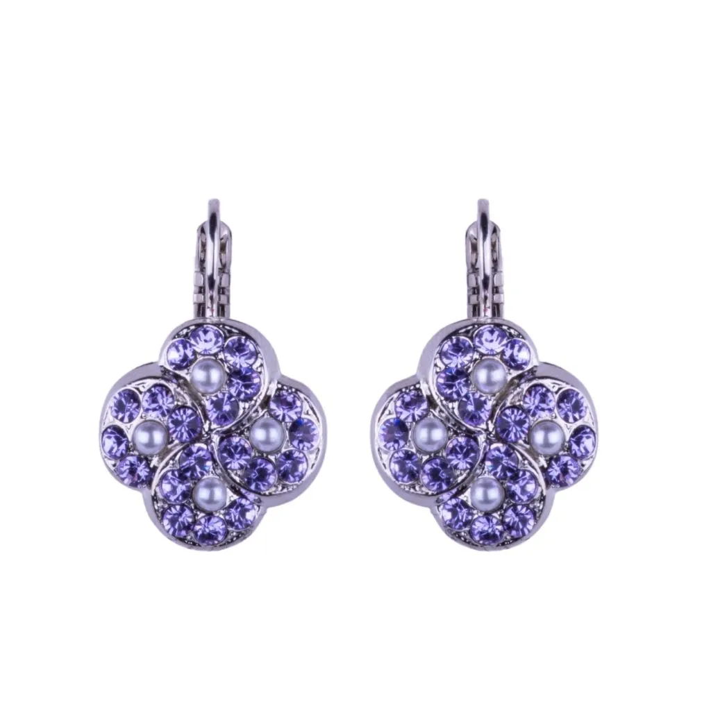 Extra Luxurious Quatrefoil Leverback Earrings in "Dawn" *Custom*