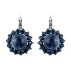 Extra Luxurious Rosette Leverback Earrings in "Nightfall" *Custom*