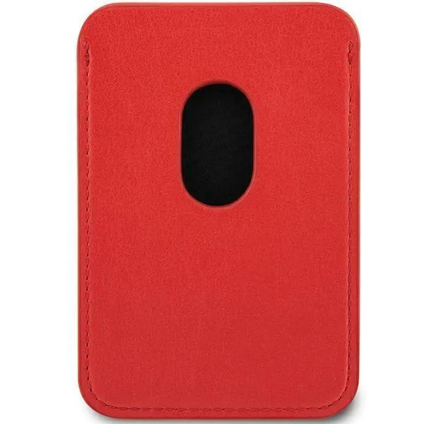 Ferrari Magnetic Card Slot Holder with MagSafe Wallet Leather Red - FEWCMRSIR