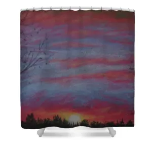 Glowing Sun - Shower Curtain