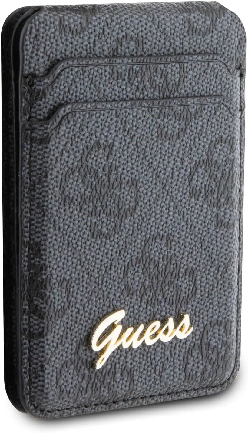 Guess 4G Classic Logo Wallet Card Slot Stand Case with MagSafe Black - GUWMSHG4SHK