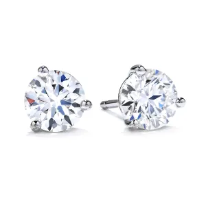 Hearts On Fire .70-.78CTW Diamond Three-Prong Stud Earrings in 18K White Gold