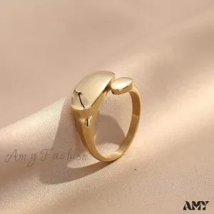 Ins Fashion Minimalist Style Irregular Open Rings