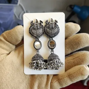 Jewelestia Regal Peacock Jhumka Earrings