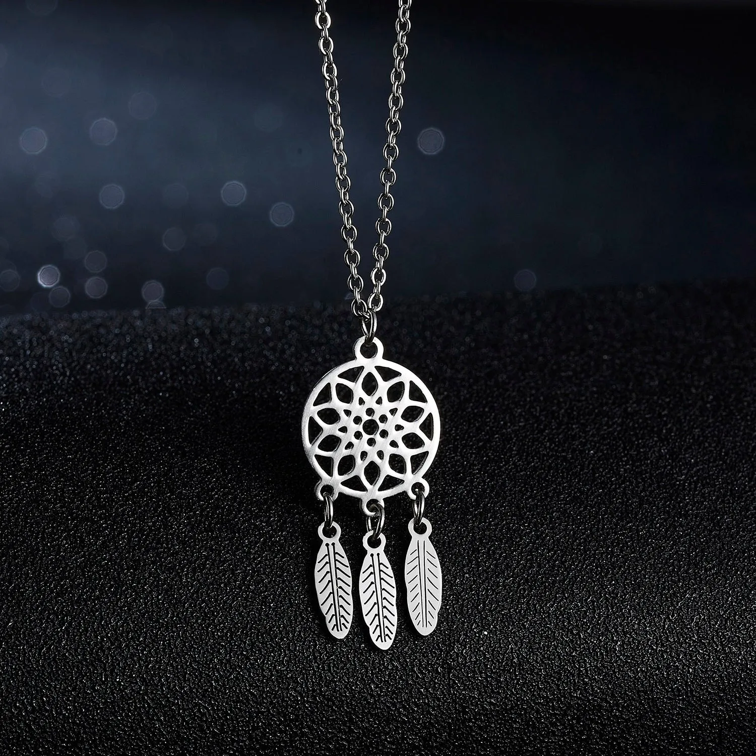 Lotus Pendant Necklaces Dream Catcher