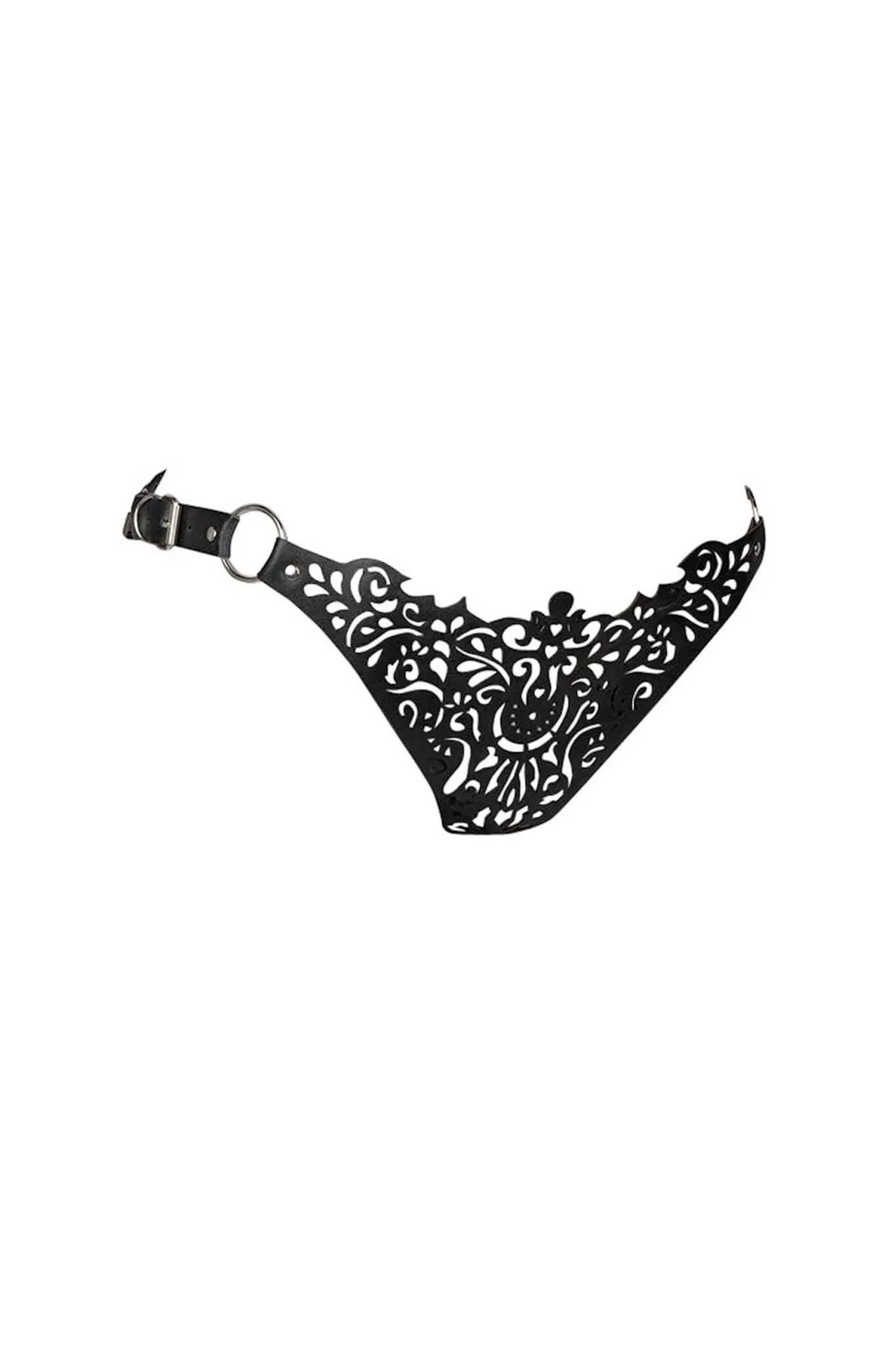 Lucy Lasercut Leather Ouvert Panty