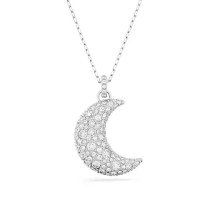 Luna White Rhodium Plated Moon Pendant 5666181